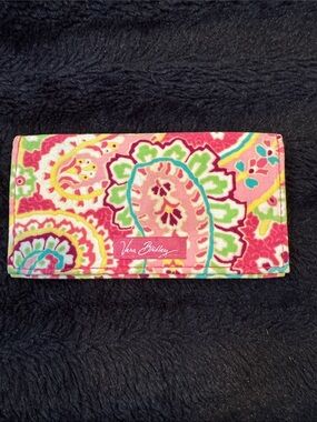 Retired Vera Bradley Capri Melon Pattern Checkbook Cover Pink Yellow Green